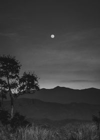 Scenic view of silhouette landscape against sky