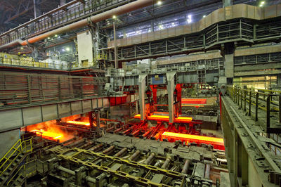 Continuous casting plant at steel mill