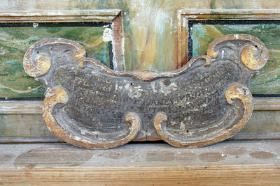 Close-up of old door knocker