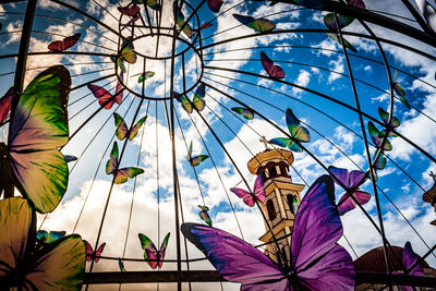 Low angle view of ferris wheel