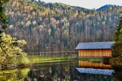 House by lake