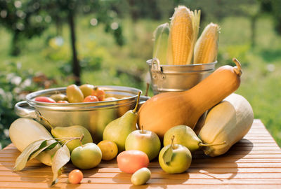 Close-up of vegetables in bowl on table