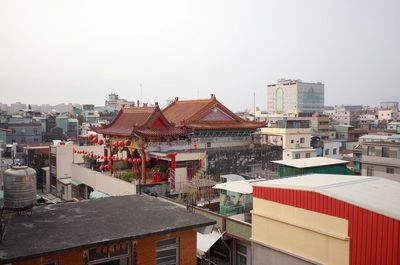 Residential buildings in town