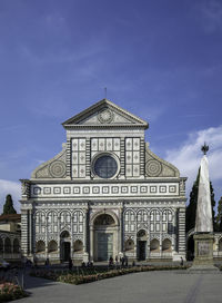 Basilica of santa maria novella against blue sky
