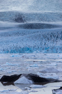 Scenic view of sea during winter