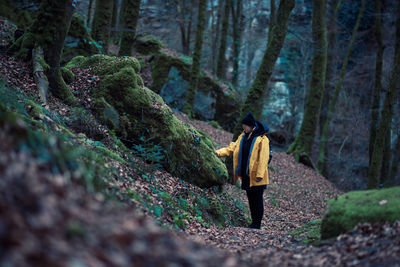 Woman in forest