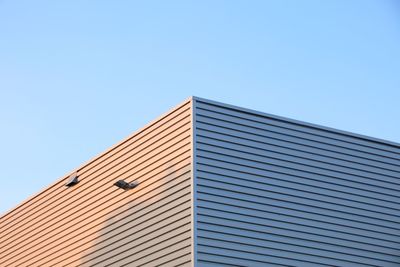 Low angle view of building against clear sky