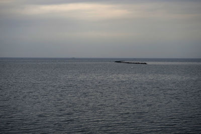 Boat sailing in sea