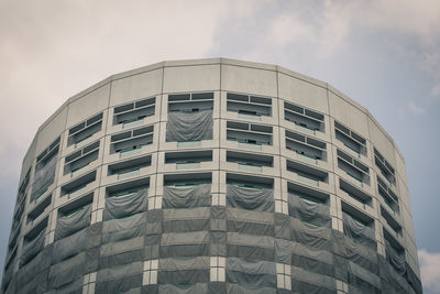 Low angle view of modern building against sky