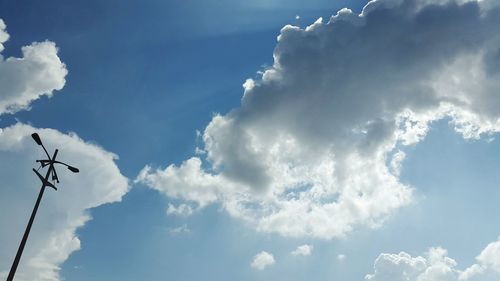 Low angle view of cloudy sky