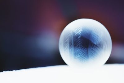 Close-up of crystal ball
