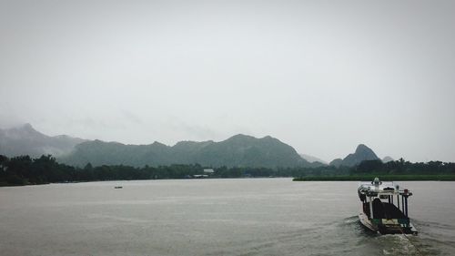 Scenic view of mountains against clear sky