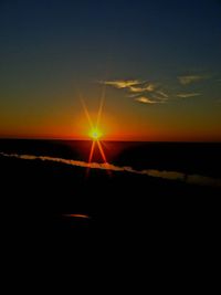 Silhouette of landscape at sunset