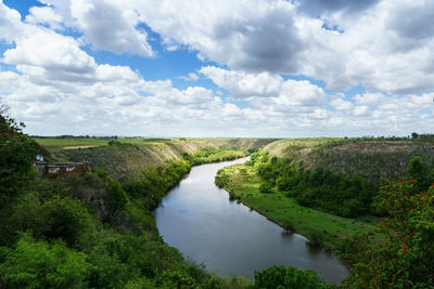 Scenic view of river against sky