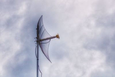 Low angle view of windmill