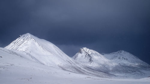 Snow covered mountain against sky