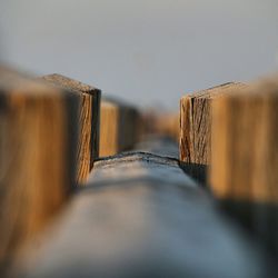 Close-up of wooden fence