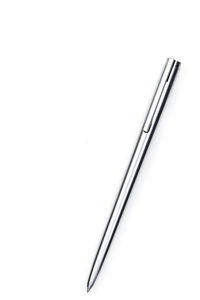 High angle view of pen against white background