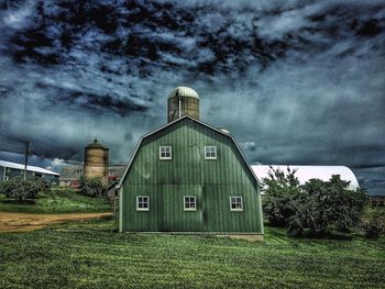 View of building against cloudy sky