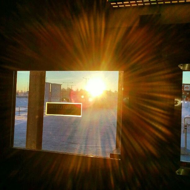 sun, indoors, sunlight, sunbeam, built structure, architecture, window, glass - material, lens flare, sunset, reflection, transparent, sky, shadow, sunny, no people, bright, ceiling, day, railing