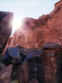 Rock formations against sky