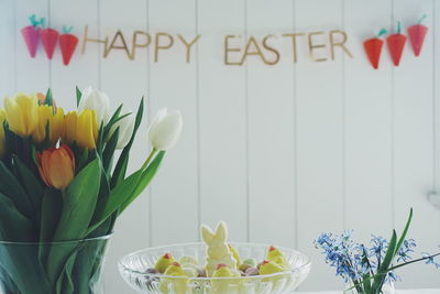 Easter decoration and cookies at home