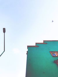 Low angle view of building against clear sky