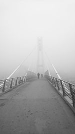 View of suspension bridge against sky