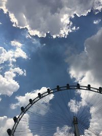 Low angle view of ferris wheel against sky