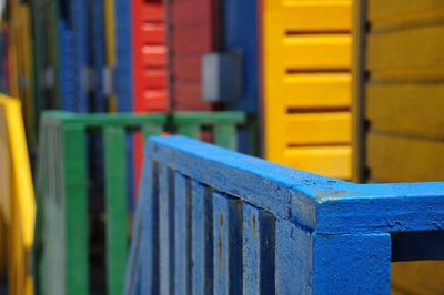 Multi colored beach huts