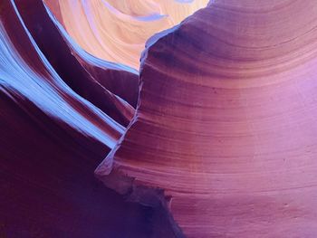 Low angle view of rock formation