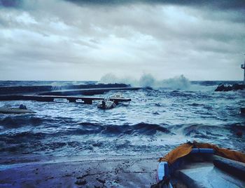 Scenic view of sea against sky