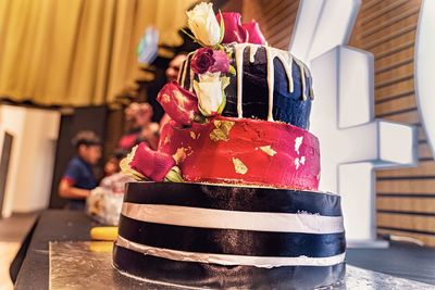 Close-up of food on table