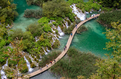 High angle view of sea