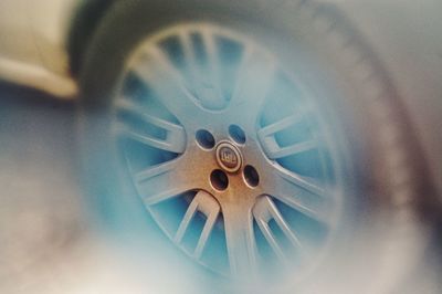 High angle view of clock