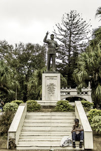 Low angle view of statue