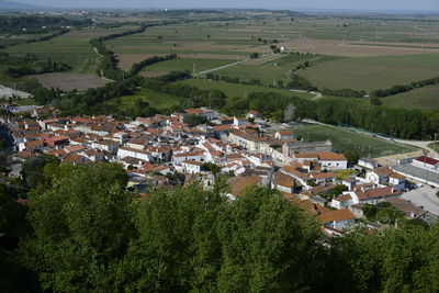 High angle view of townscape