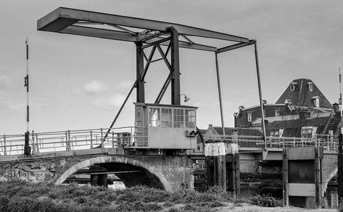 View of old bridge against sky