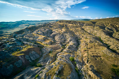 Aerial view of landscape against sky