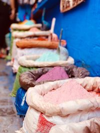 Close-up of meat for sale in market