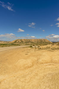 Scenic view of desert against sky