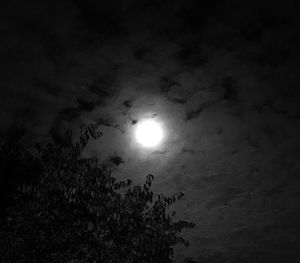 Scenic view of moon against sky at night