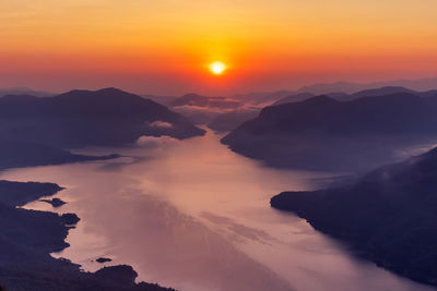 Beauty rainforest landscape with fog in morning on mountain pha daeng luang, mae ping national park.