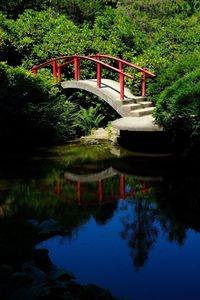 Footbridge over river