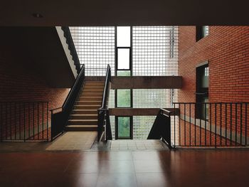 Empty staircase in building