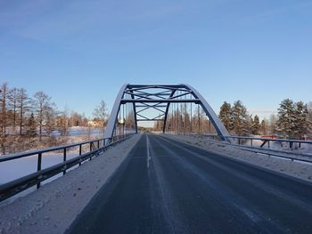 View of bridge against clear sky