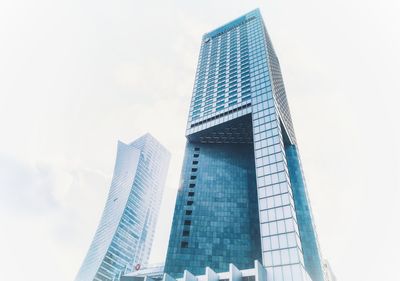 Low angle view of modern building against sky