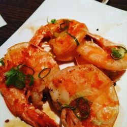 Close-up of meal served in plate