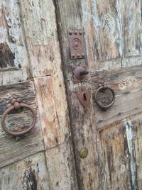 Close-up of old door knocker