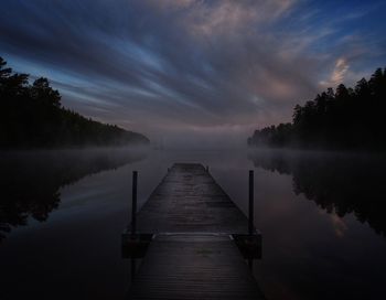 Pier on lake